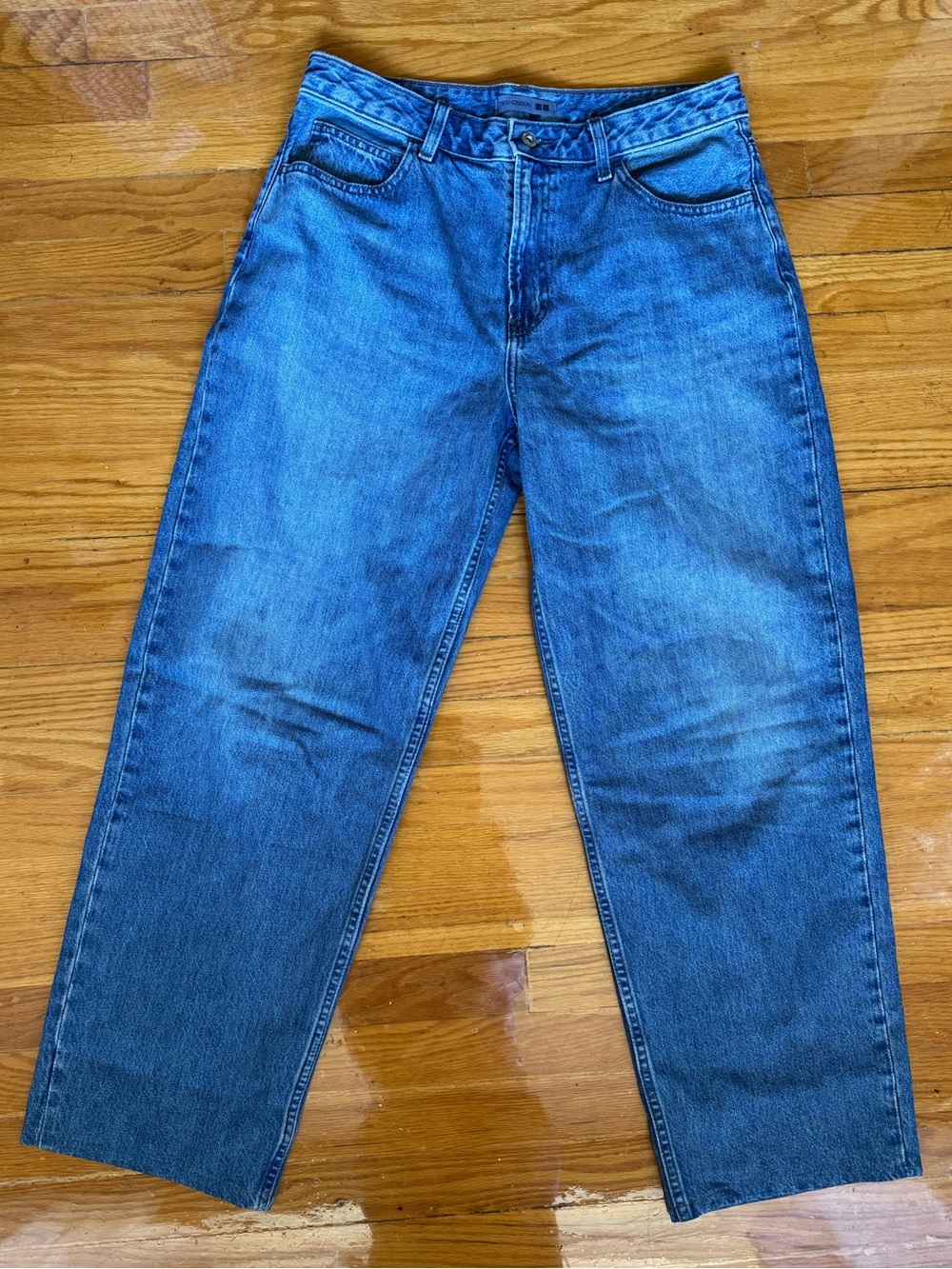 NWOT JW ANDERSON Uniqlo Wide Leg Jeans Denim Size 29"